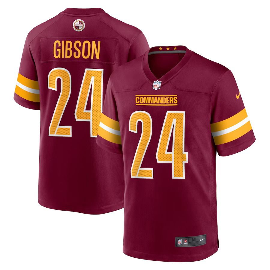 Men Washington Commanders 24 Antonio Gibson Nike Burgundy Game NFL Jersey